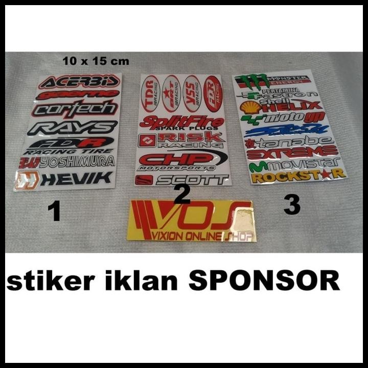 

TERMURAH STIKER CUTING IKLAN SPONSOR MECING 3 PILIHAN V1 !!!!!!