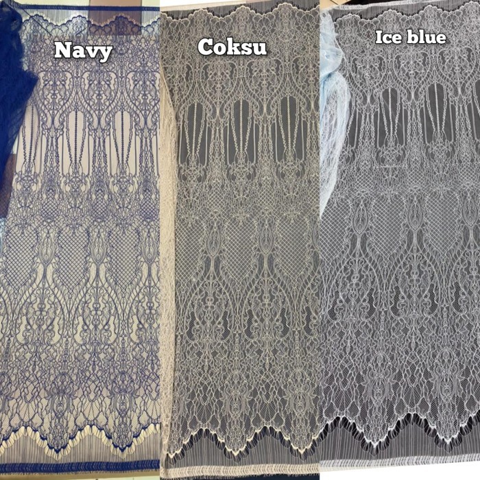 Kain Brukat Chantily Brokat Se Prancis Bahan Kebaya Brukat Lace