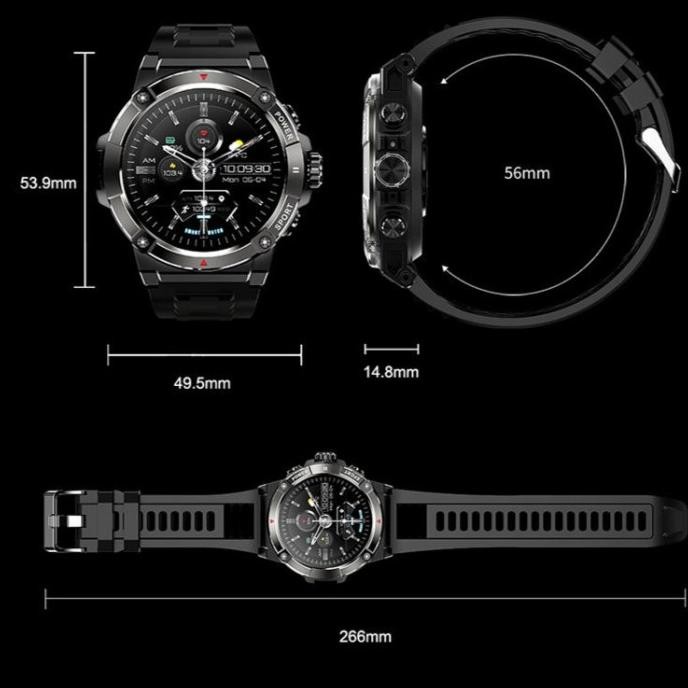 NORTH EDGE NX8 PRO Jam Tangan Pria Smart Watch Layar AMOLED GPS Barometer Kompas