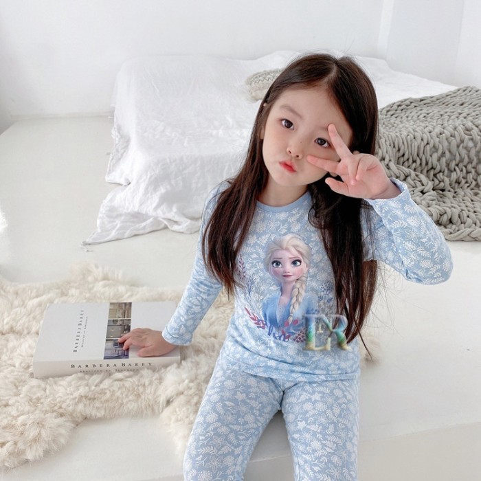 Sc Pa-018 Piyama Anak Perempuan Frozen Elsanyaman Dipakai