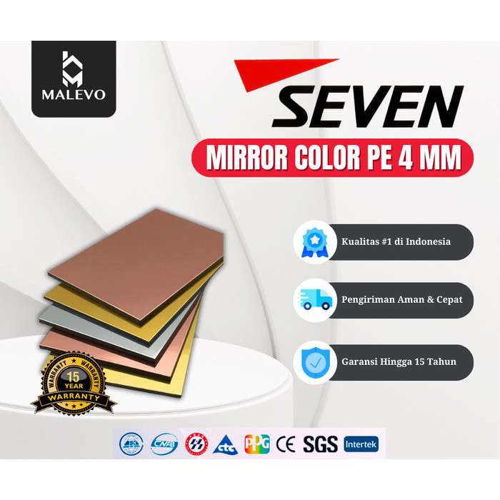 SEVEN ACP PVDF 4 mm Mirror Color 1100 0,3 mm Alumunium Composite Panel