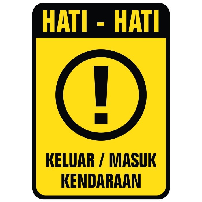 

TERBARU - RAMBU PLANG SIGN HATI HATI KELUAR MASUK KENDARAAN - 35X50CM