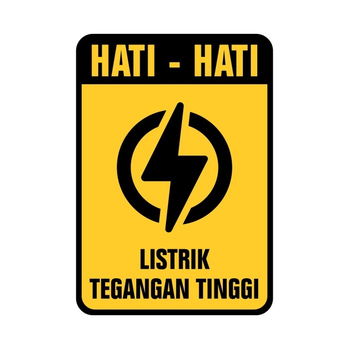 

NEW RAMBU PLANG SIGN HATI HATI LISTRIK TEGANGAN TINGGI - 35X50CM