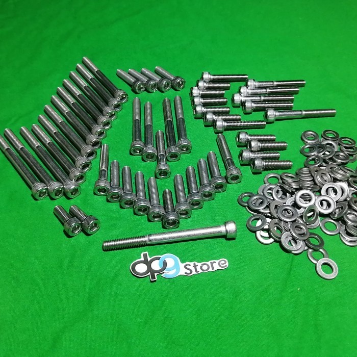 Baut L Stainless Blok Block FULL SET MESIN YAMAHA SCORPIO