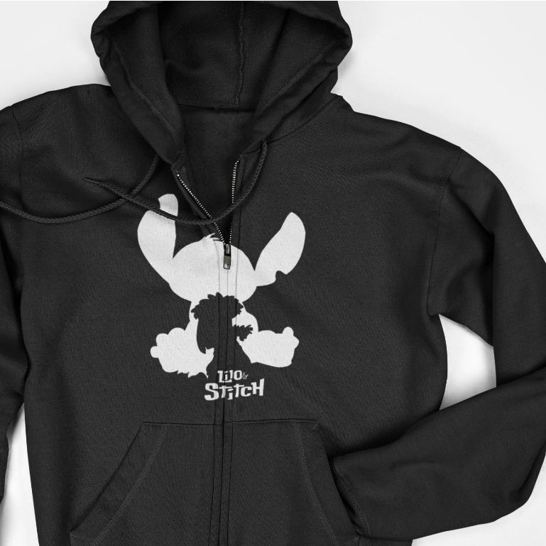 Jaket Hoodie Zipper - Lilo and Stitch Logo