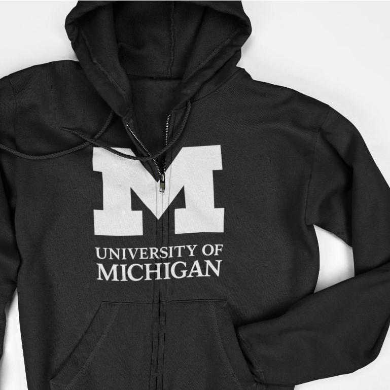 Jaket Hoodie Zipper - University of Michigan
