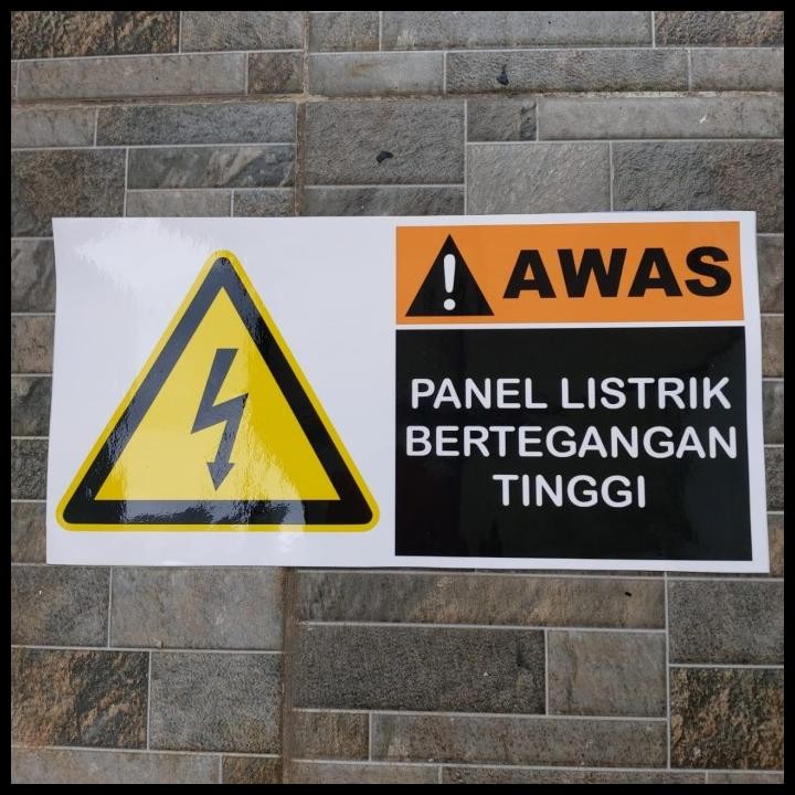 

DISKON STIKER VINYL AWAS PANEL LISTRIK TEGANGAN TINGGI SAFETY KANTOR OFFICE !!!!!!