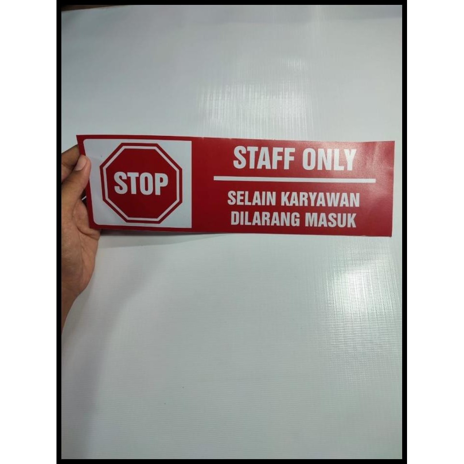 

GRATIS ONGKIR STIKER DILARANG MASUK SELAIN KARYAWAN !!!