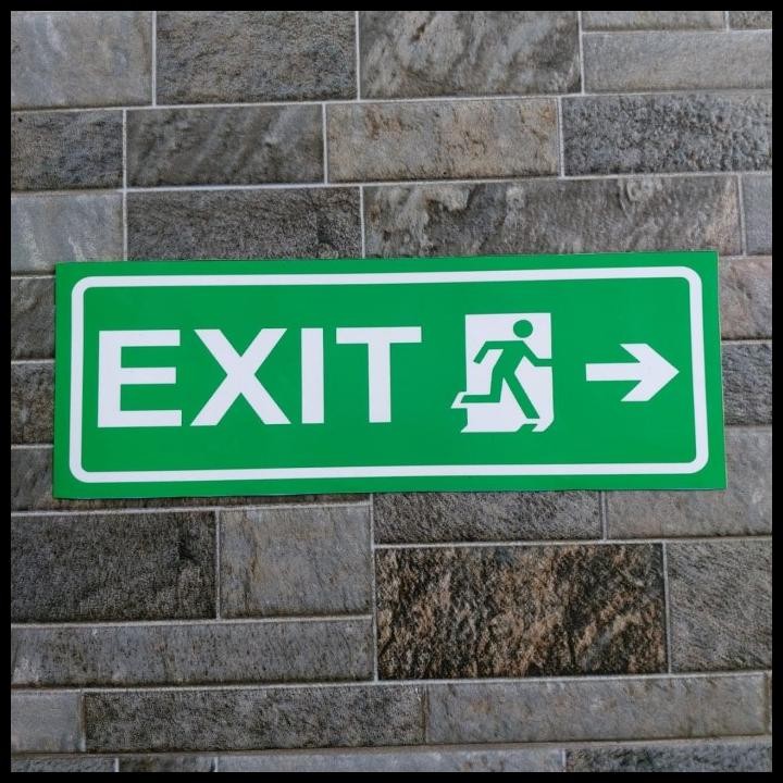 

TERMURAH STIKER VINYL EXIT TANDA LOKASI ARAH KELUAR EMERGENCY SAFETY SIGN K3 !!!!!