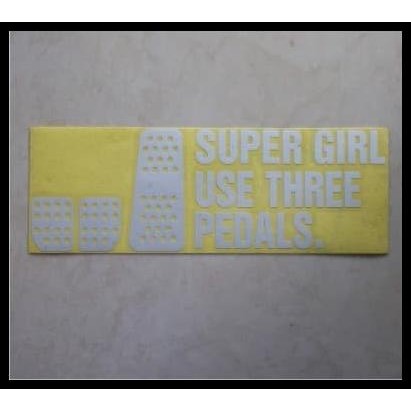 

DISKON STIKER SUPER GIRL USE THREE PEDALS (JP 06) !!!!!!