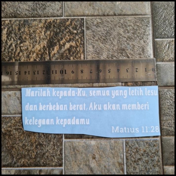 

HOT DEAL MARILAH KEPADA KU SEMUA LETIH LESU STIKER AYAT ALKITAB MATIUS 11 28 !!