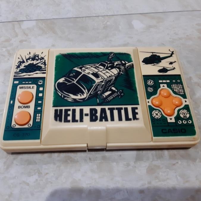 Casio Gimbot Heli Battle Game Watch Helikopter Perang Antik 1987 Normal Siap main Nostalgia Murah