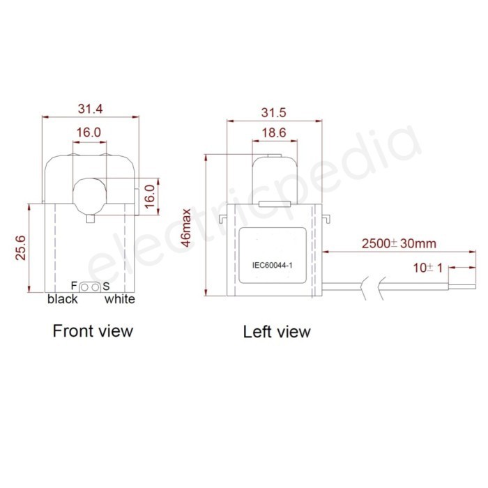 Split Core Ct 100A/40Ma Current Transformer Class 0.5 Satec