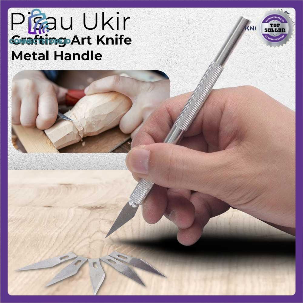 

Pisau Ukir Seni Hobby Crafting Art Knife Metal Handle Wl-9309-Silver