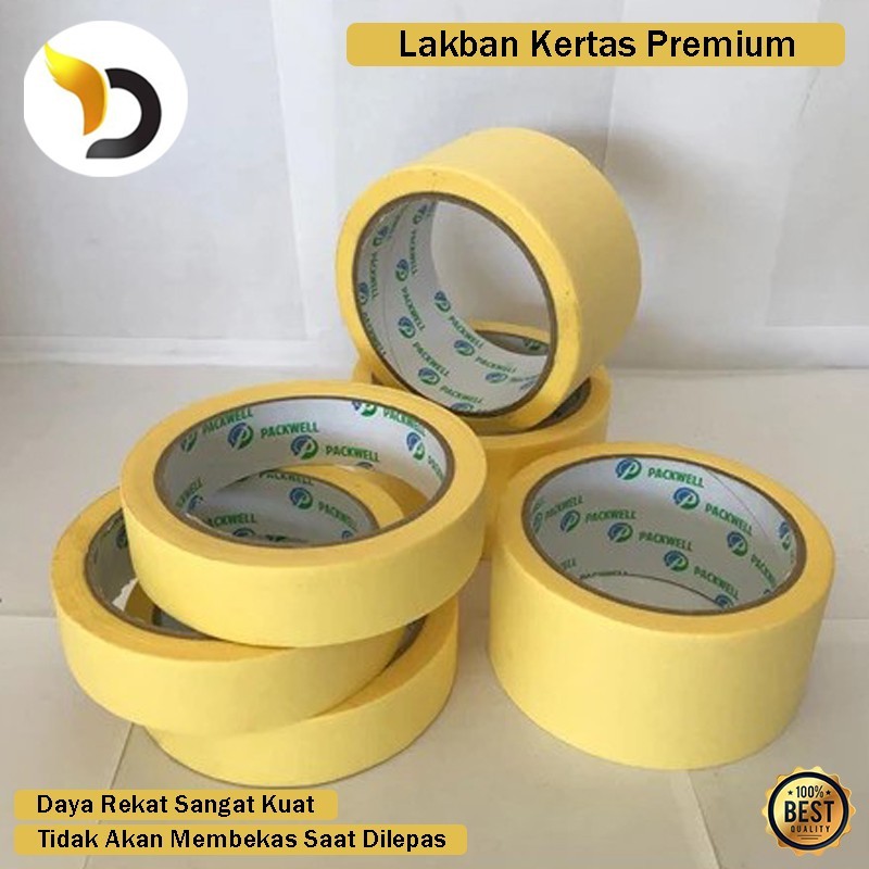 

Lakban Kertas Masking Tape Selotip Kertas Daya Rekat Kuat Murah - 12 mm