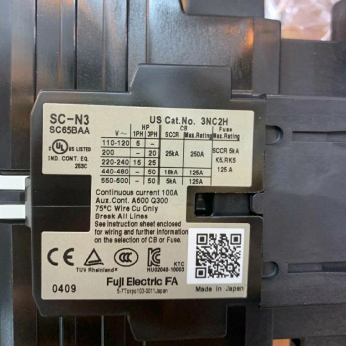Kontaktor/Contactor Fuji Sc-N3
