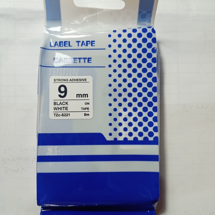 

Label Tape Tze 9Mm Compatible Brother Black On White . #Original