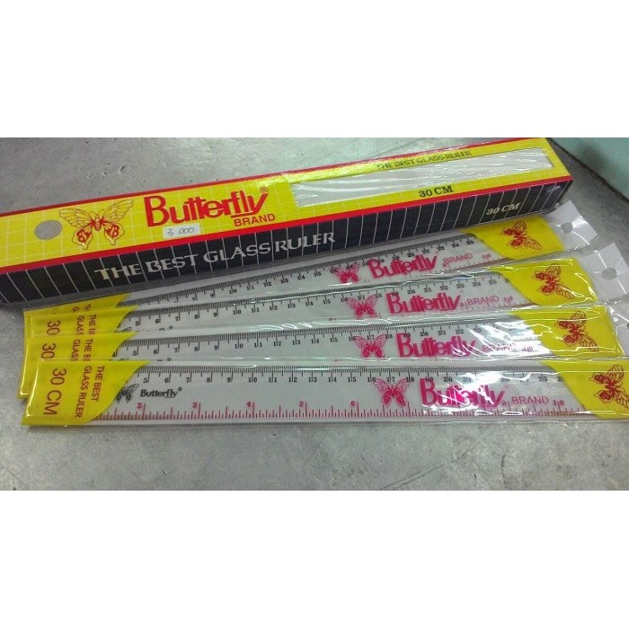 

Penggaris Butterfly 30Cm Plastik #Original