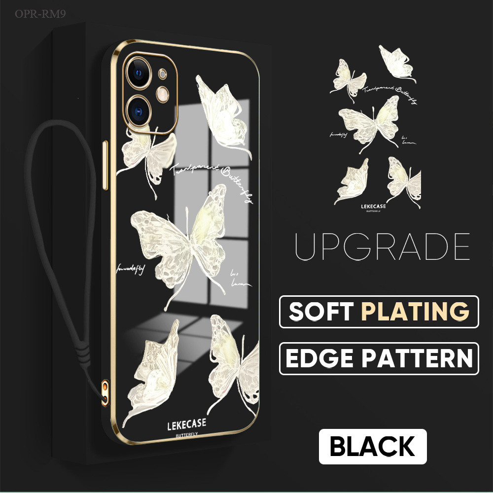 Casing Hp Untuk Realme 9 9i 10 11 C3 C2 C1 Pro Plus Pro+ 4G 5G Silikon Softcase Light Luxury Butterf