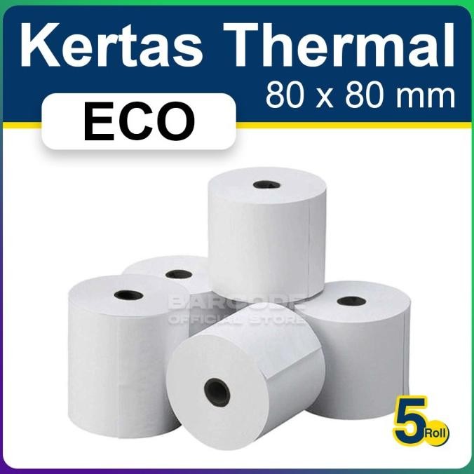 

Sale 1 Slop Kertas Thermal 80X80 / 80 X 80 Mm Struk Kasir Termal 80X80Mm