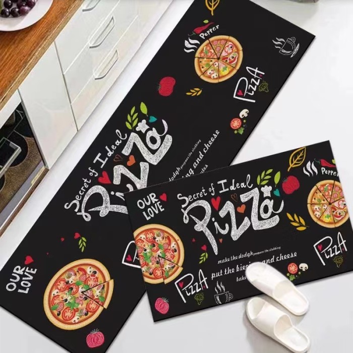 Keset dapur panjang anti slip set 2 in 1 minimalis karakter