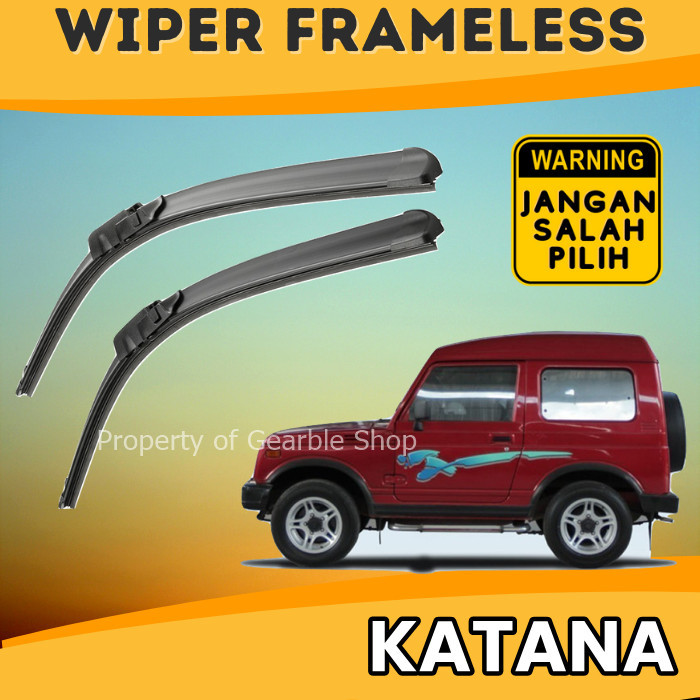 WIPER KATANA WIPER MOBIL FRAMELESS KARET KACA DEPAN MOBIL 1 SET