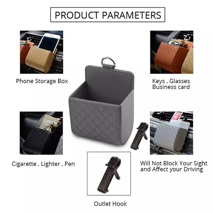 SPECIAL Car Organizer Rak Kulit Penyangga Hp / Asesoris lain pada Dasboard