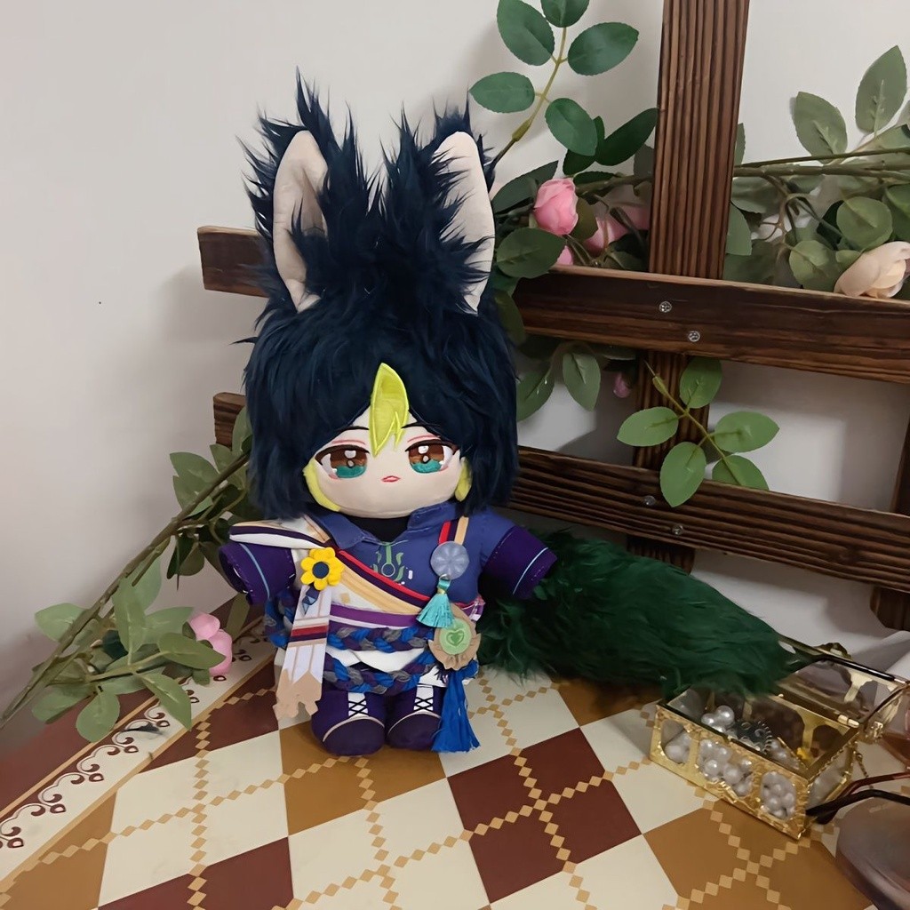 Boneka 20cm Genshin Impact Tighnari Plushie Boneka Katun Pakaian Ganti Pakaian Kostum Pakaian Cospla