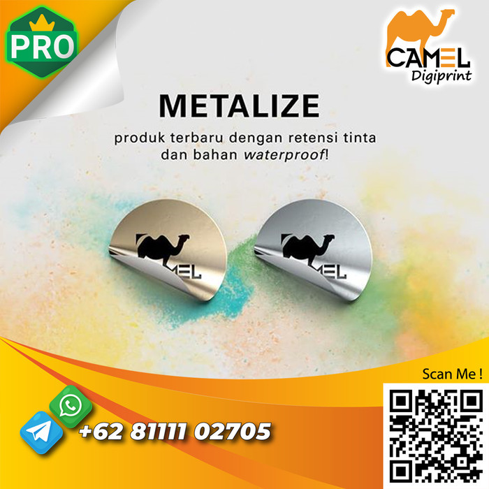 

NEW Sticker Vinyl Laser Camel Digiprint Metalize Silver