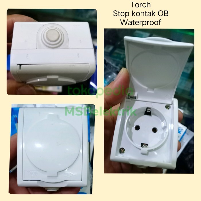Stop Kontak Outbow / Stop Kontak Tempel Dinding Waterproof Torch