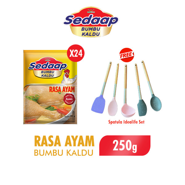 

[LIVE] Sedaap Bumbu Kaldu Ayam 250 gr x24 Free Spatula Set