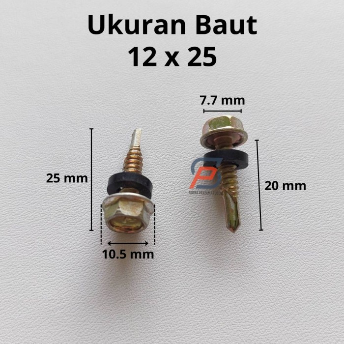 [500 PCS] BAUT ROOFING SDS 12x25 PER KOTAK RANGKA BAJA RINGAN 12 x 25