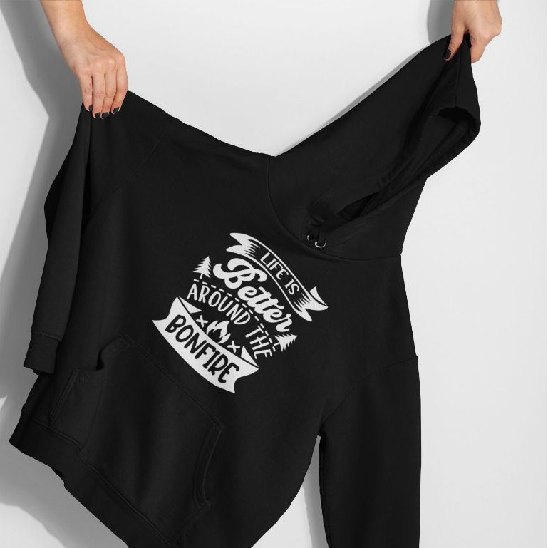 Hoodie Jumper Sweater - Jaket gunung Life is Better Around The Bonfire