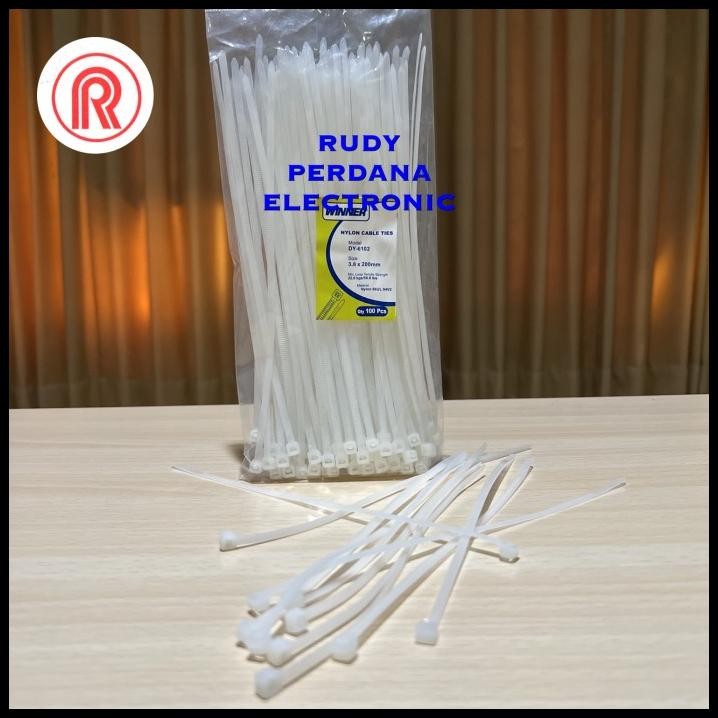 

TERBARU NYLON CABLE TIE KABEL TIES NILON 3.6X200MM 3.6 X 200 MM 20 CM WINNER !