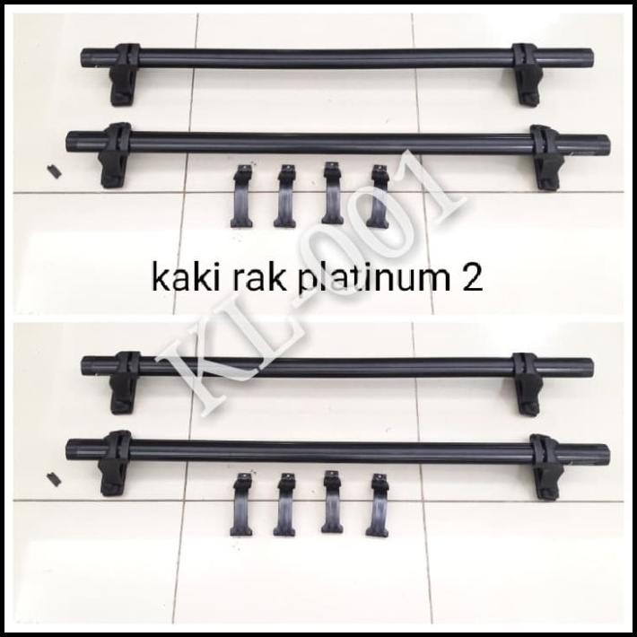 TERMURAH CROSSBAR KAKI RAK ATAS MOBIL LUXIO MODEL PLATINUM JEPIT BODY HITAM 