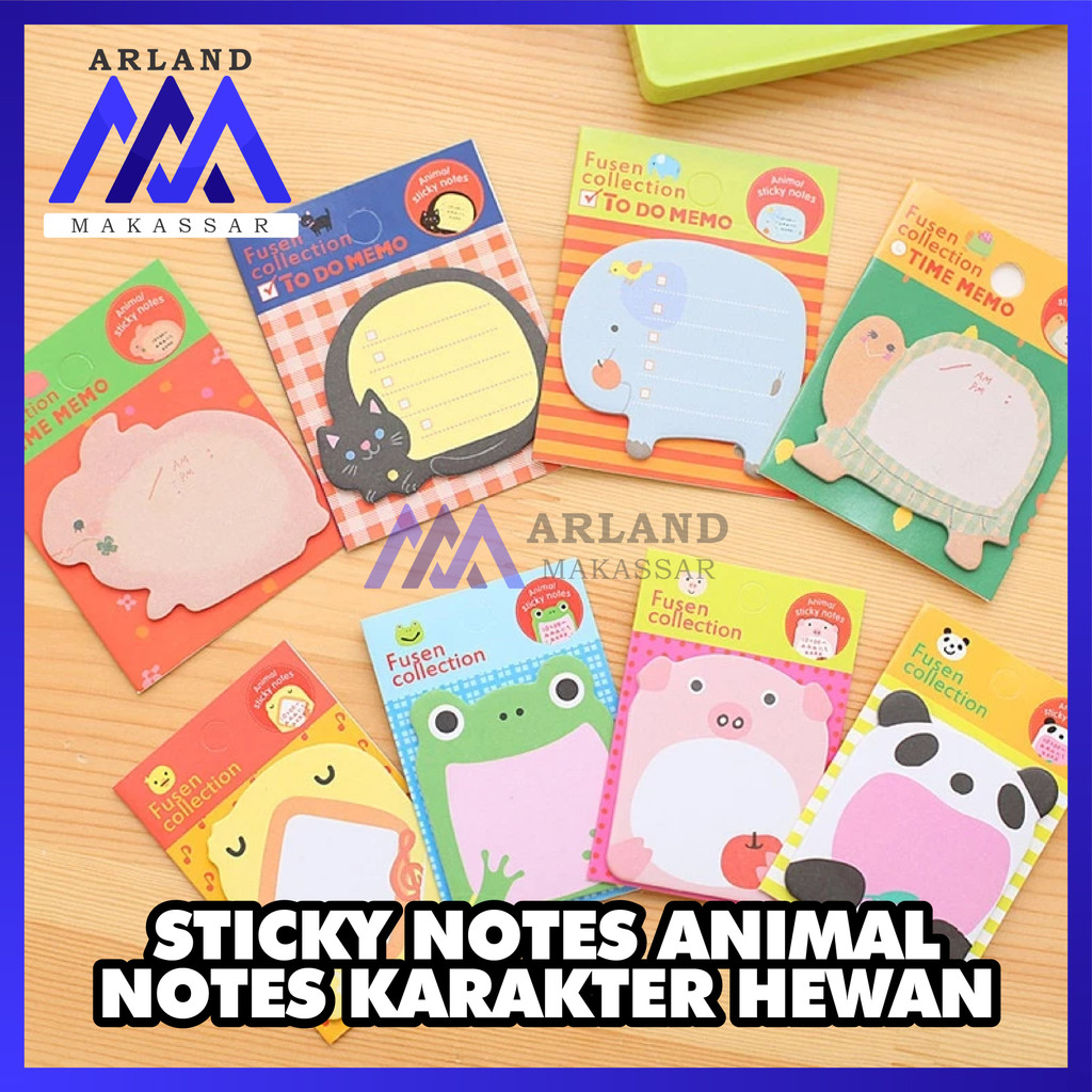 

AM Note Memo Sticky Note Karakter Binatang Lucu Tempelan Catatan