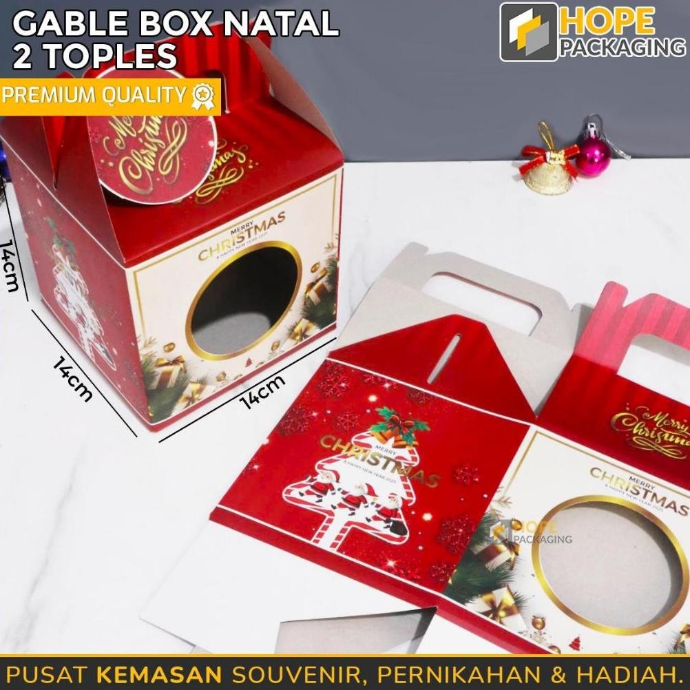 

Diskon Box Hampers Kue Natal / Gable Box Kue Kering / Box Souvenir Hampers Natal / Box 2 Toples 450 Gr / Souvenir Kue Kering Asli