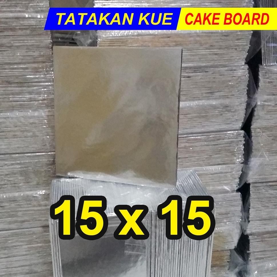 PENAWARAN TERBATAS Tatakan kue 15x15 cm/ 15x15/ Cake Board / alas kue ulang tahun / alas kue kayu ||