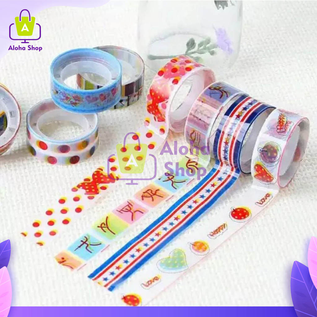 

AS Isolasi Fancy kado (1 pcs) / Solasi Kado Gambar / Solatip Fancy