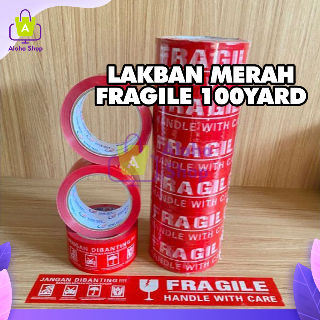 

AS Lakban Bening & Coklat & Merah Fragile Jangan Di Banting 100 Yard Full