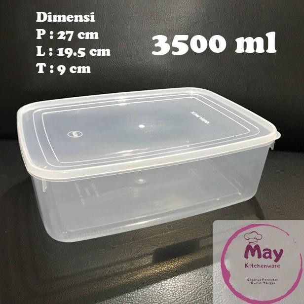 TERBAIK Sale Food Box Plastik Tempat Donat 3500Ml Container Wadah Kotak