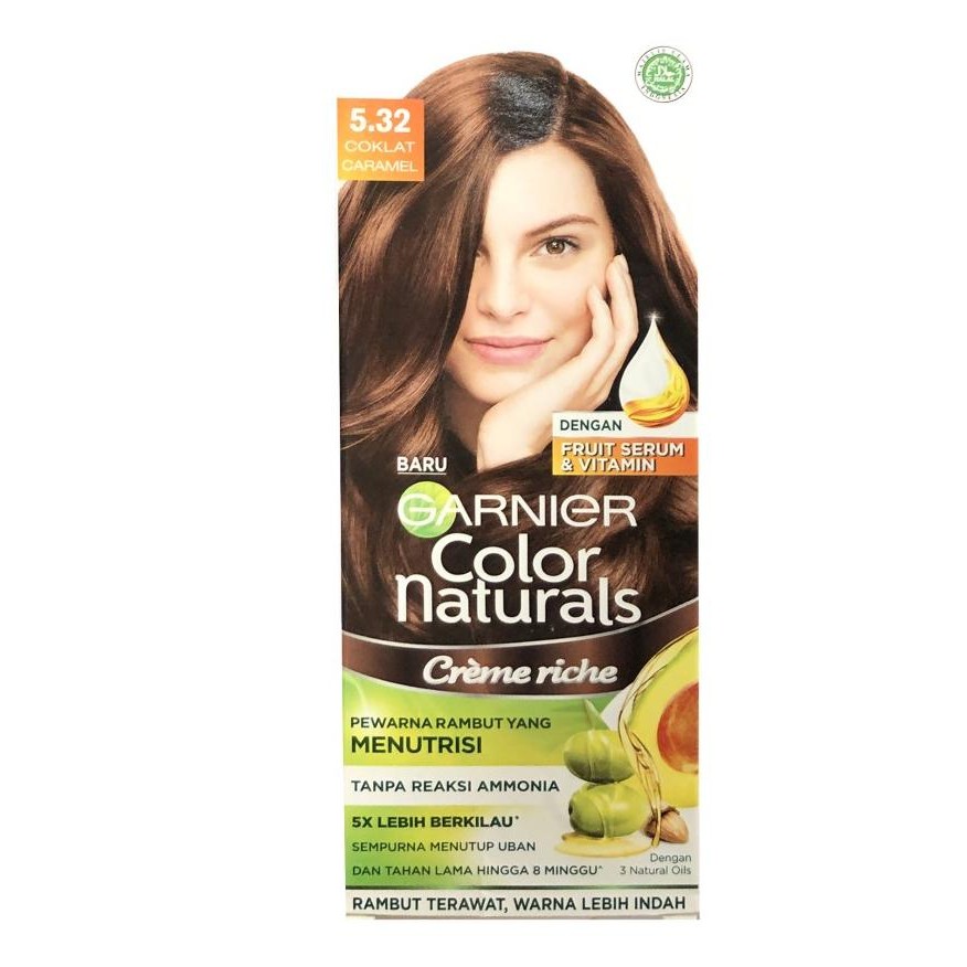 

Garnier Color 5.32 Naturals Crime Caramel Brown Cat Rambut Coklat