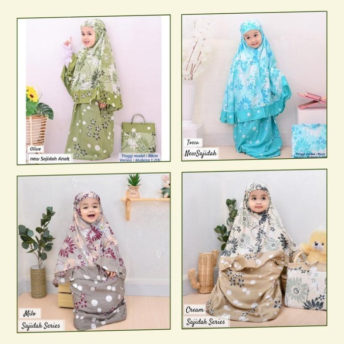 Mukena Anak 1 2 3 4 5 6 7 Tahun Bahan Adem Rayon