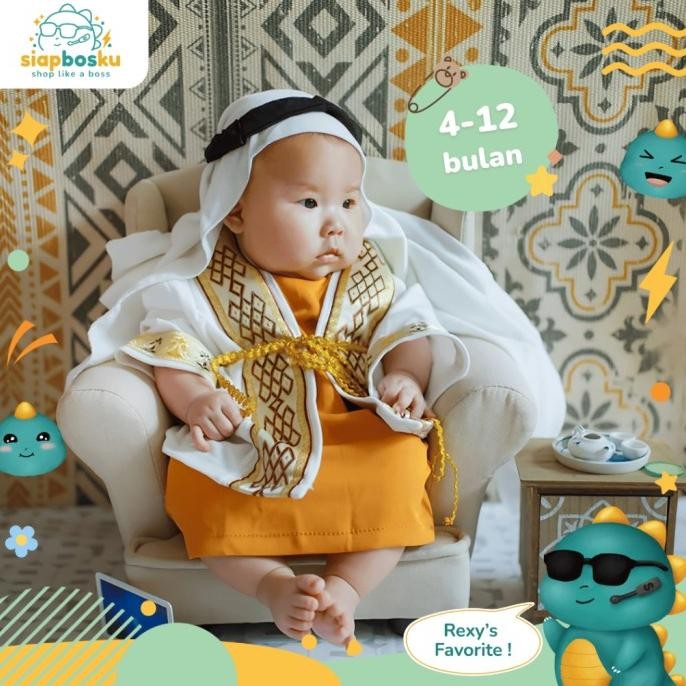 KOSTUM BAYI PROPERTI FOTO BAYI NEWBORN RAJA ARAB KING SALMAN LUCU LM99