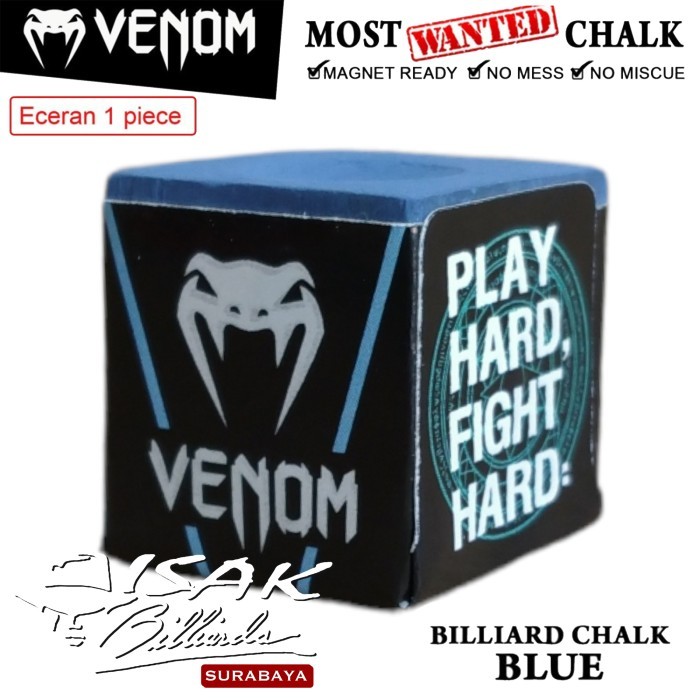 

Venom Chalk Blue - 1pcs - Ready Billiard Chalks Kapur Biliar Biru