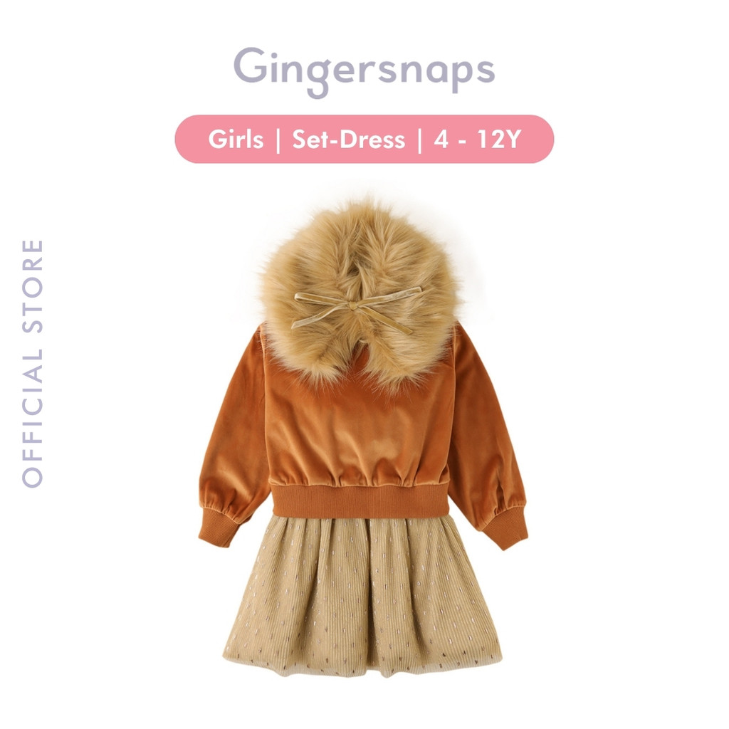 Gingersnaps Winter Magnifique Set - Setelan Anak Perempuan (Cokelat)