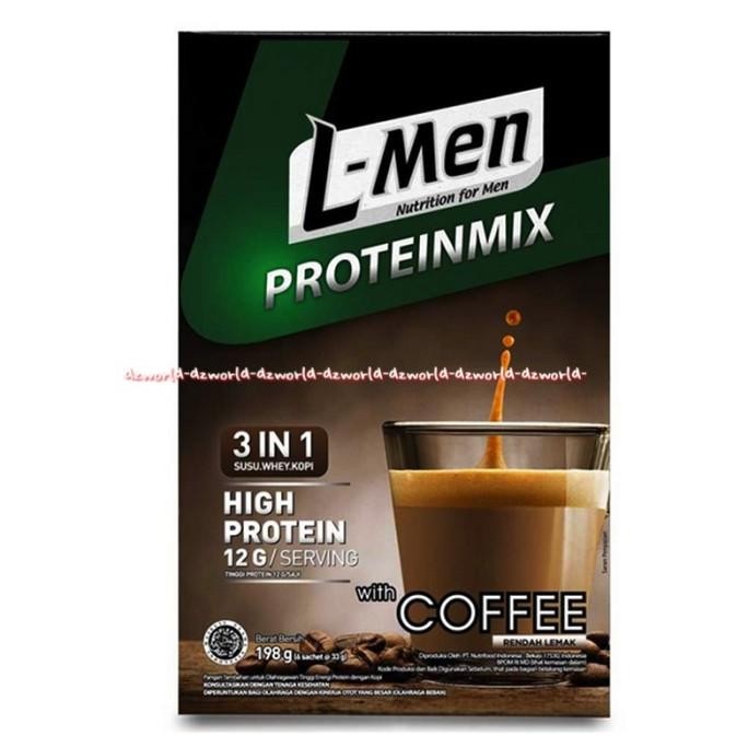 

L-Men Proteinmix Coffee 3in1 High Protein 198gr Lmen Susu Rasa Kopi