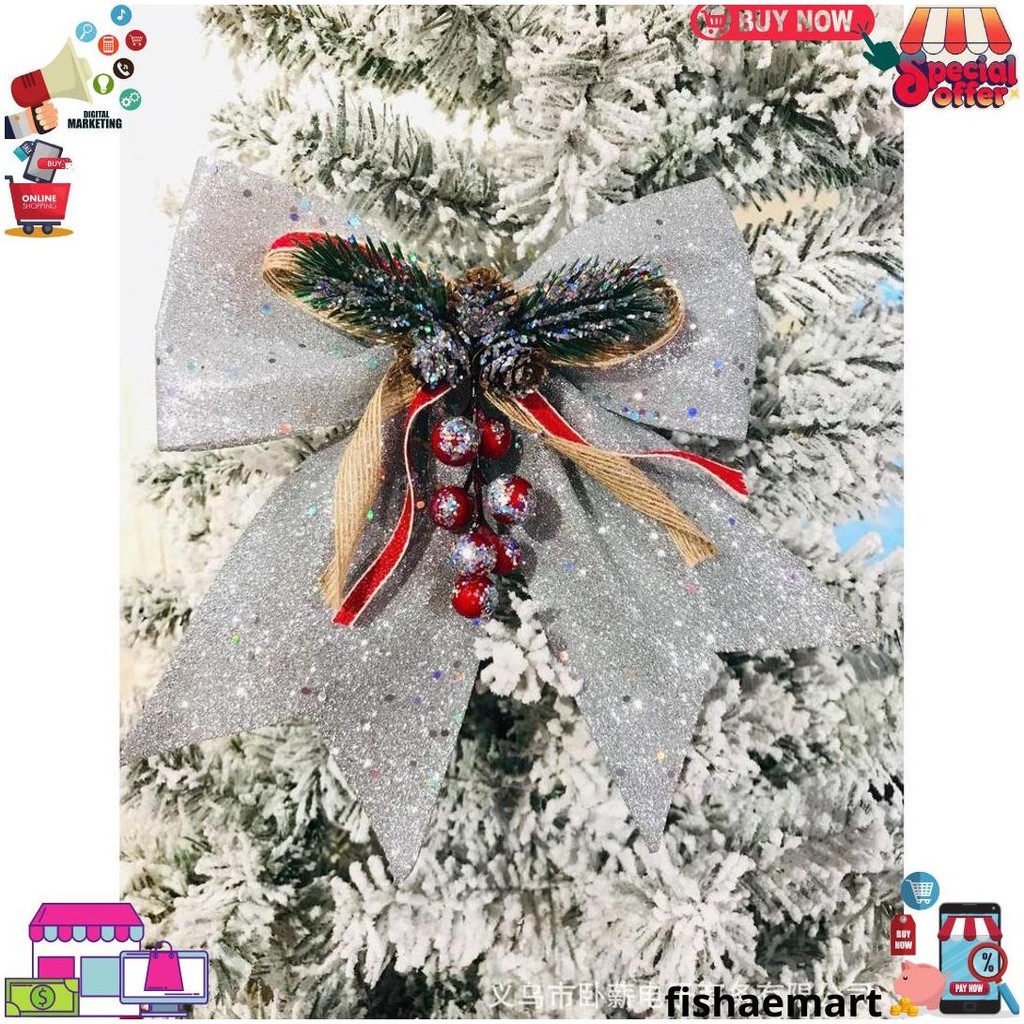 

Bgrb Pita Glitter Besar 18 Cm Ribbon Dekorasi Ornamen Aksesoris Hiasan Pohon Natal D Promo Puncak