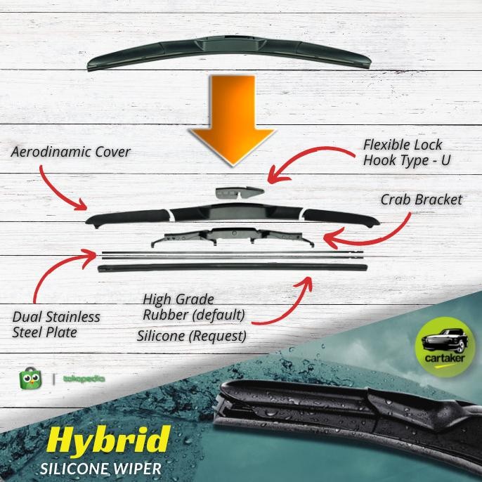 Grosir Wiper Frameless Original Avanza Xenia Karet Kaca Mobil Silicon Hybrid