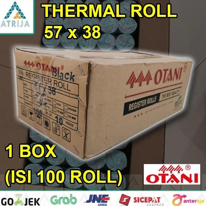 

1 BOX (100) Kertas Struk Thermal Paper Roll OTANI Black 57x38